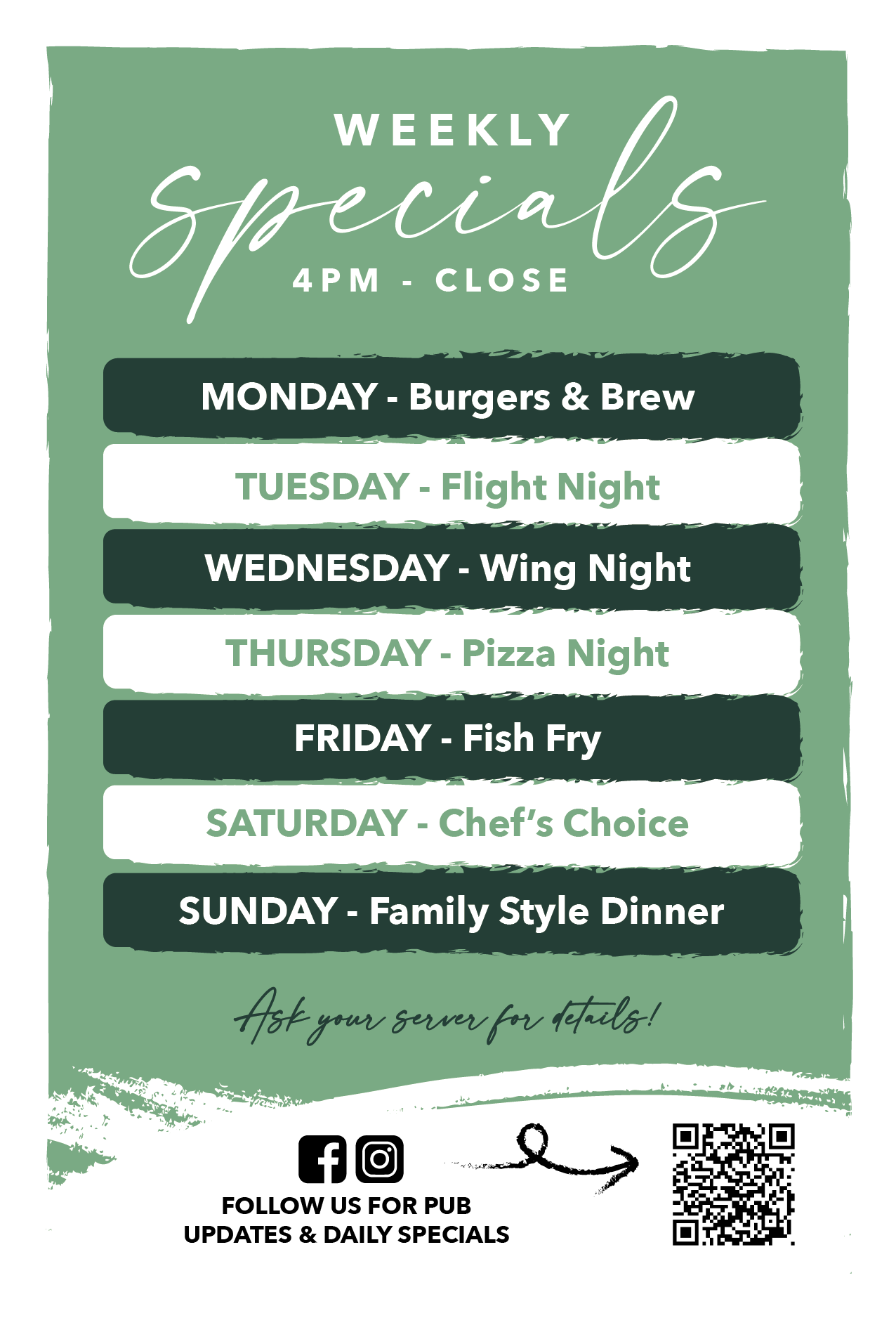 Daily Specials